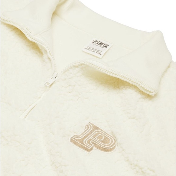 NWT Victoria’s Secret PINK Cozy Fleece Half-Zip Pullover, XXL - Picture 7 of 12